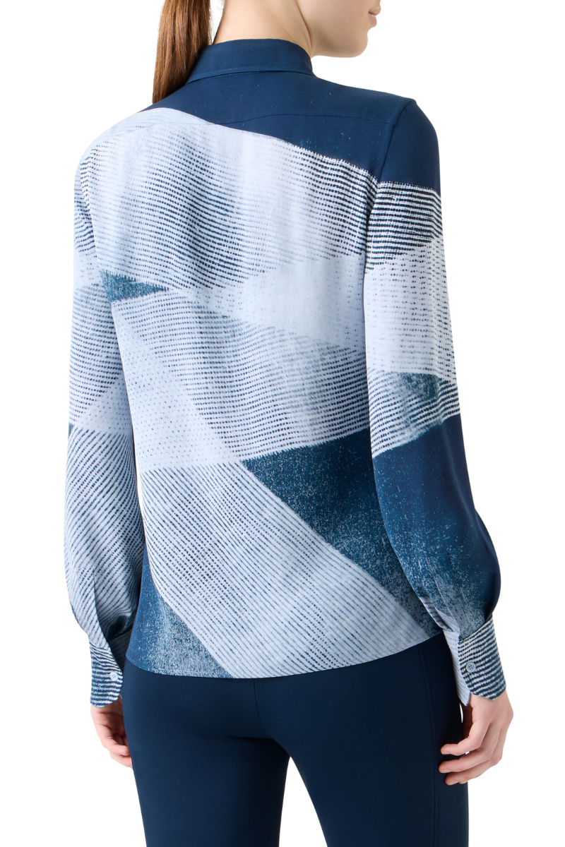 Zig Zag Print Blouse-Akris-Boyds Philadelphia