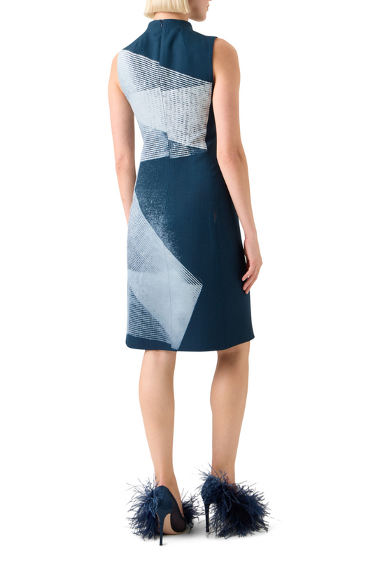 Zig Zag Print Sheath Dress-Akris-Boyds Philadelphia