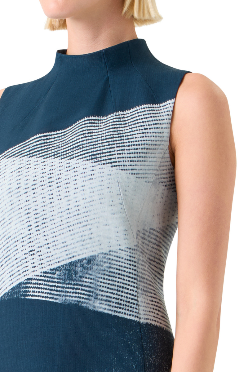 Zig Zag Print Sheath Dress-Akris-Boyds Philadelphia