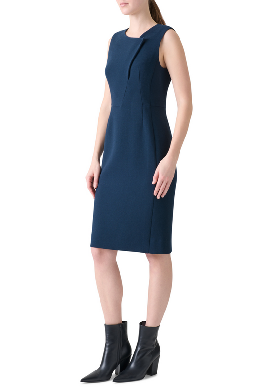 Double-Face Crêpe Sheath Dress-Akris-Boyds Philadelphia