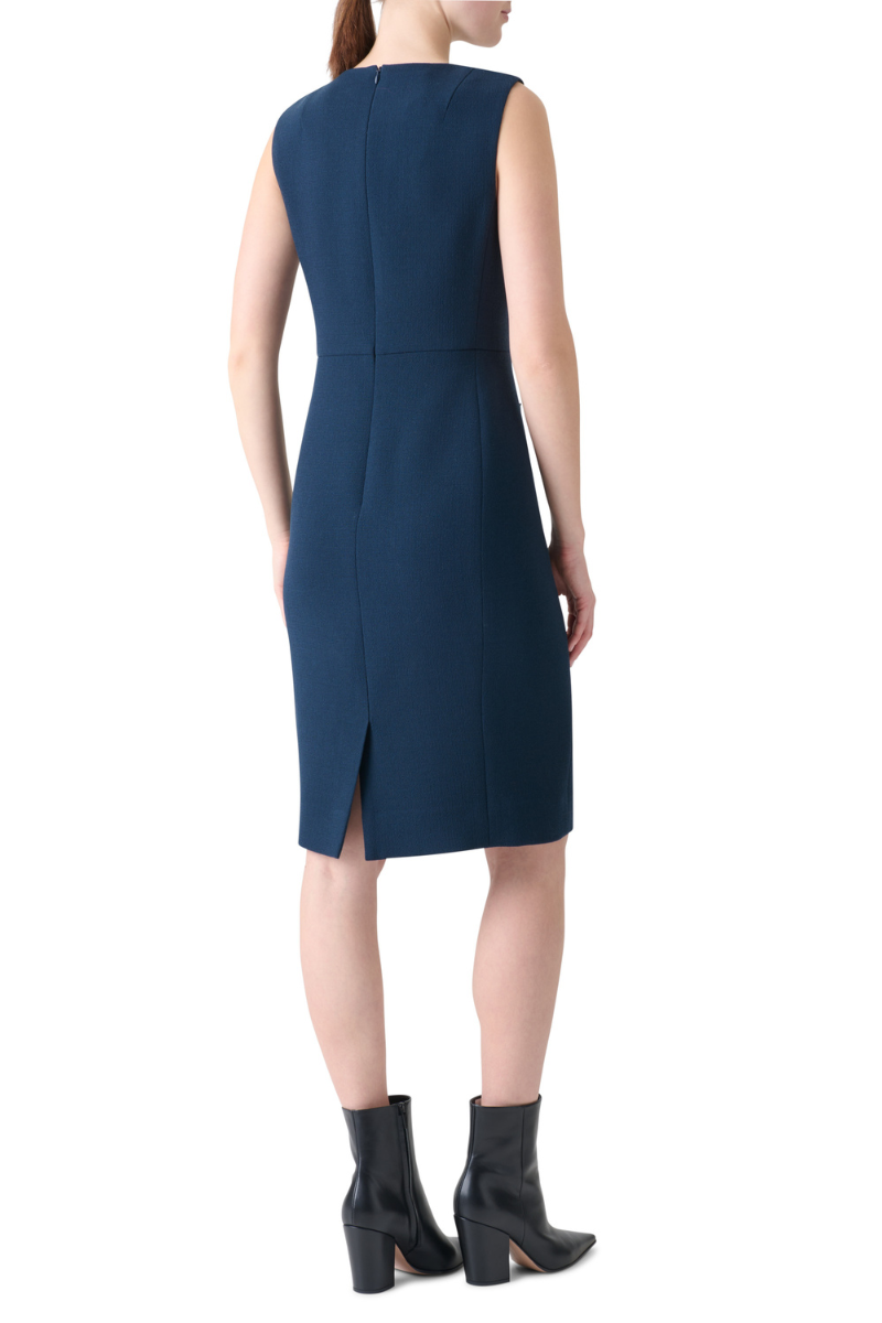 Double-Face Crêpe Sheath Dress-Akris-Boyds Philadelphia