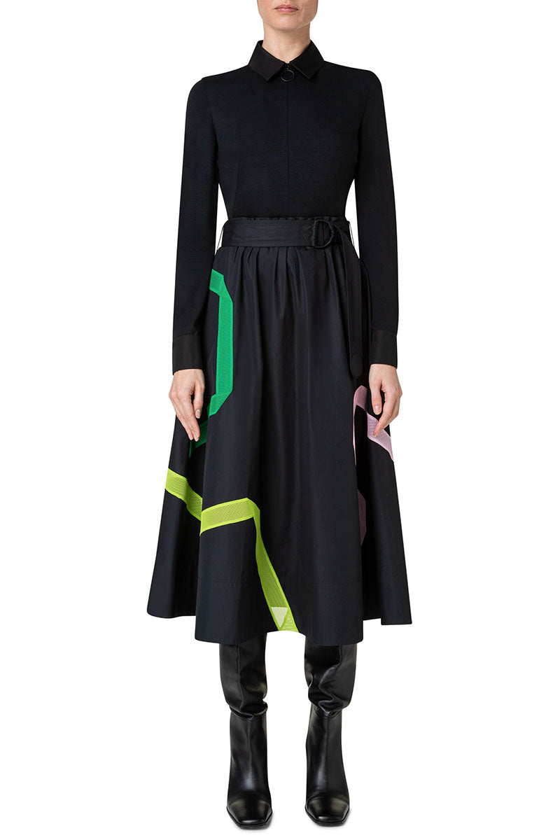 Techno Mesh Tape Intarsia Dress-Akris Punto-Boyds Philadelphia