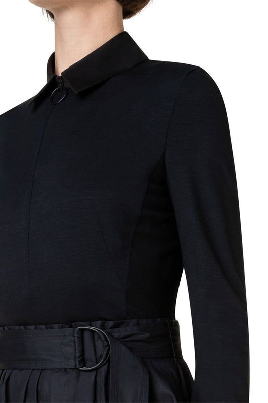 Techno Mesh Tape Intarsia Dress-Akris Punto-Boyds Philadelphia