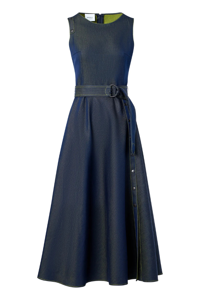 Changeant Denim Dress-Akris Punto-Boyds Philadelphia