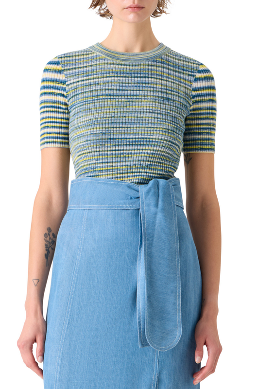 Space Dye Rib Knit Crew-Akris Punto-Boyds Philadelphia