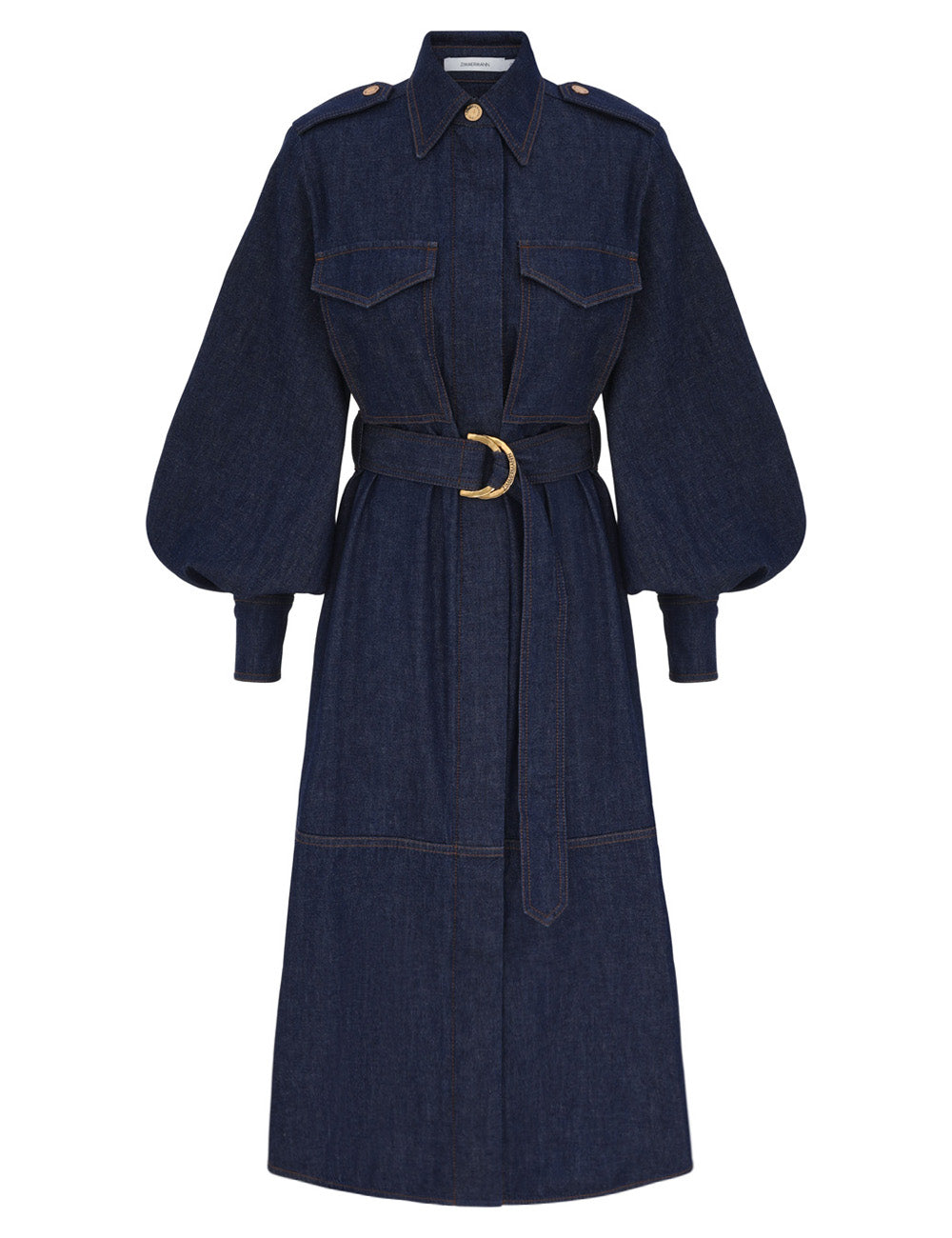 Denim Cargo Midi Dress-ZIMMERMANN-Boyds Philadelphia