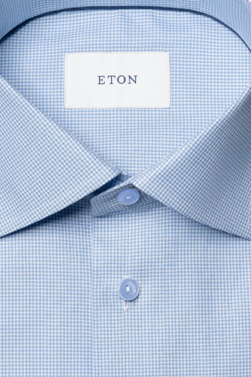 Tonal Button Check Twill Shirt-Eton-Boyds Philadelphia