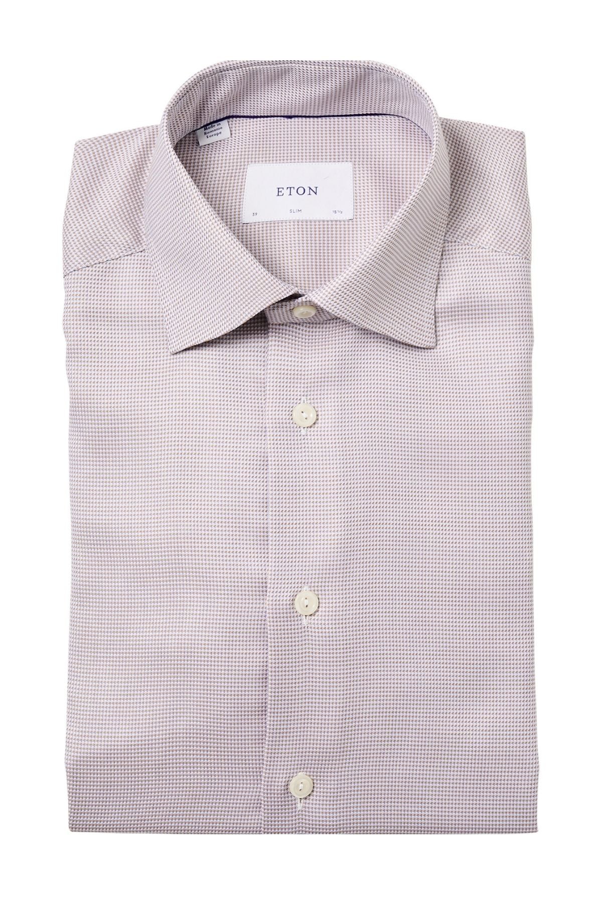 Beige Semi-Solid Twill Shirt-Eton-Boyds Philadelphia