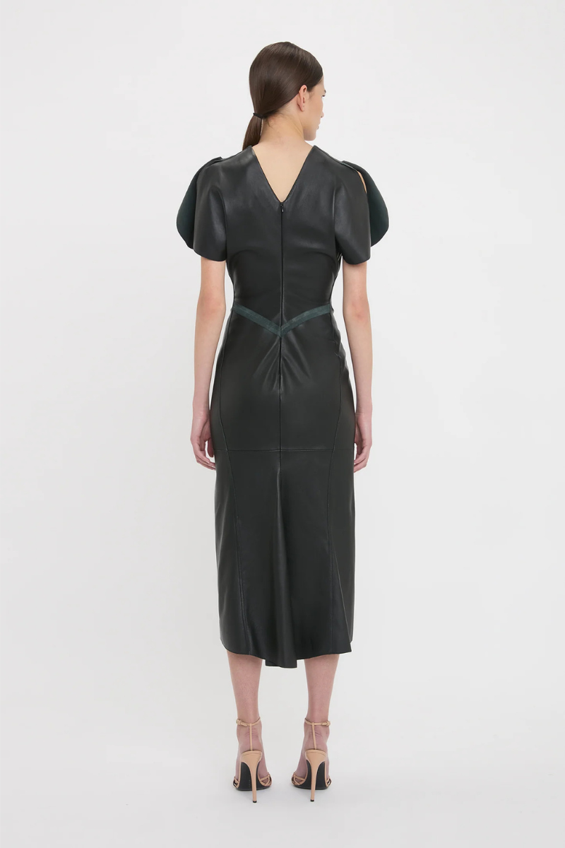 Gathered Waist Midi Dress-Victoria Beckham-Boyds Philadelphia