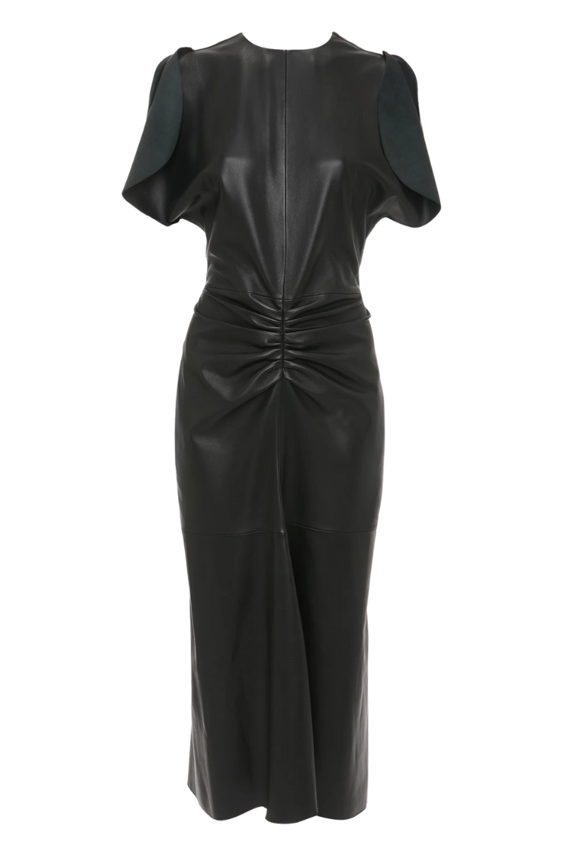 Gathered Waist Midi Dress-Victoria Beckham-Boyds Philadelphia
