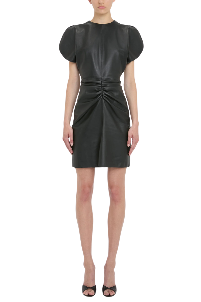 Gathered Waist Mini Dress-Victoria Beckham-Boyds Philadelphia