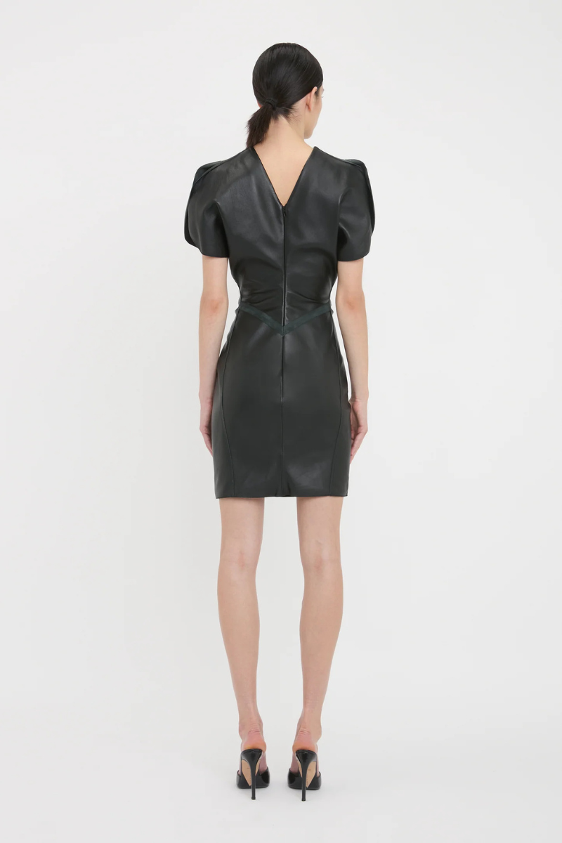 Gathered Waist Mini Dress-Victoria Beckham-Boyds Philadelphia