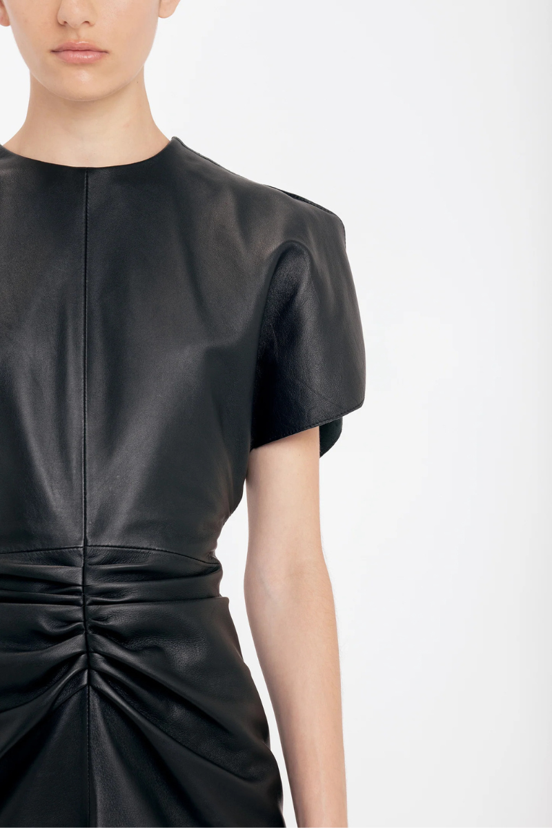 Gathered Waist Mini Dress-Victoria Beckham-Boyds Philadelphia