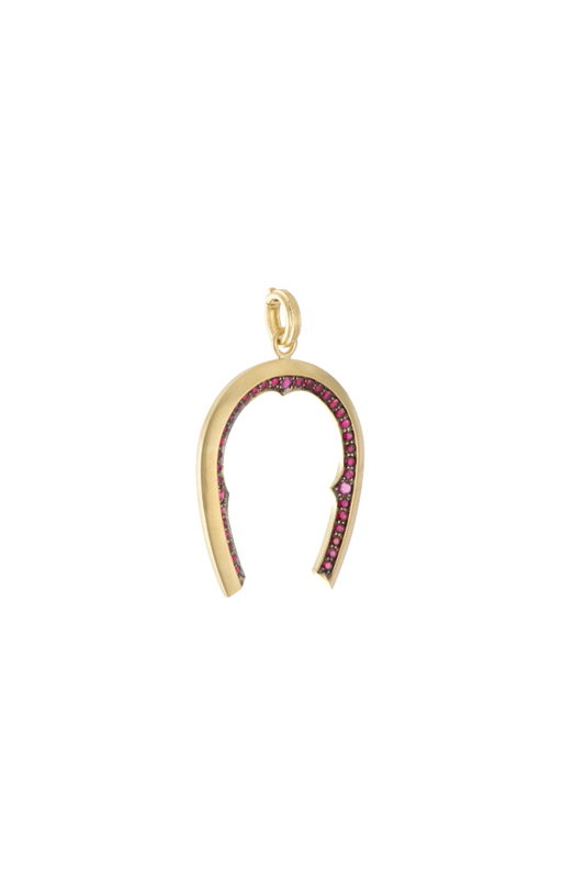 Ruby Horseshoe Pendant-Sylva & Cie-Boyds Philadelphia