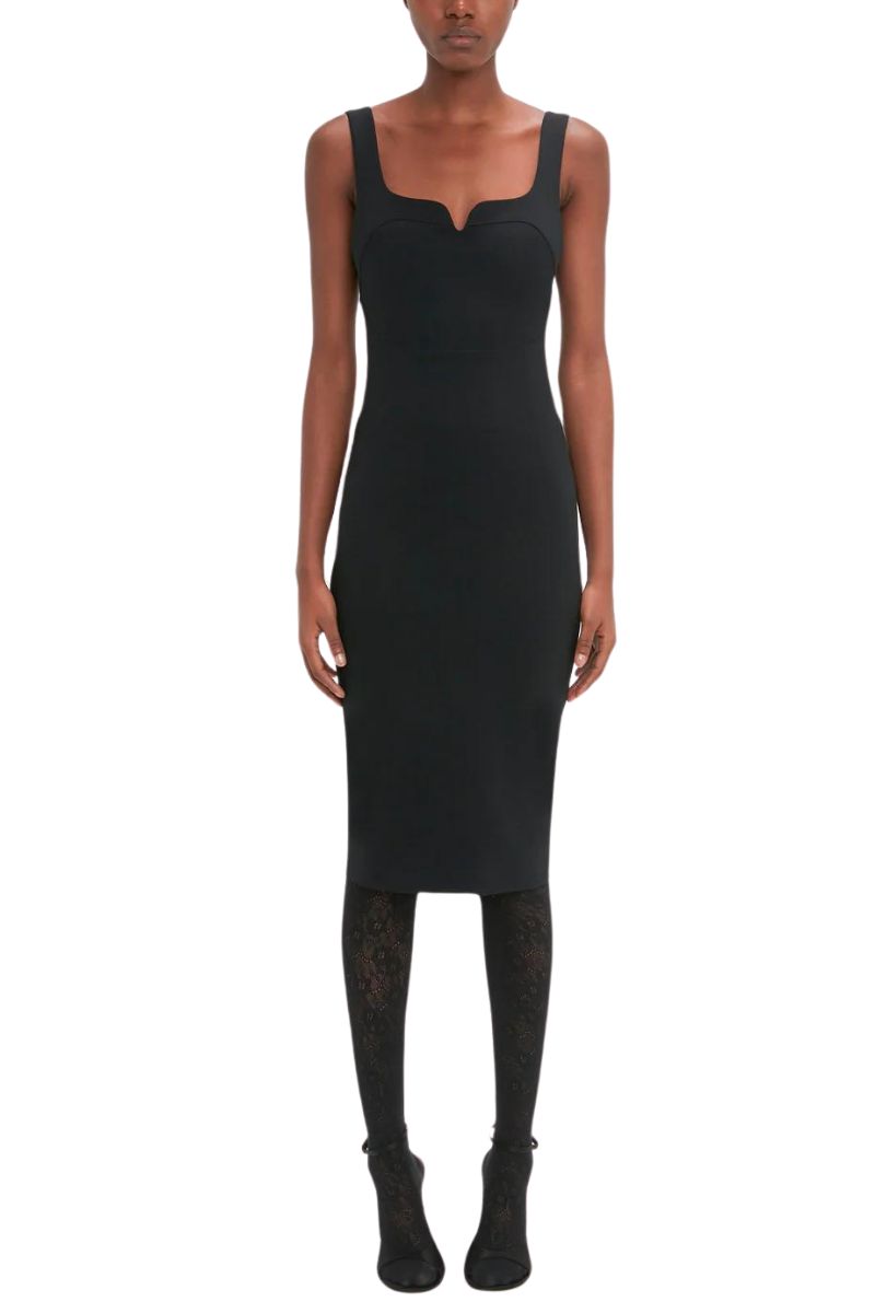 Sleeveless Fitted T-Shirt Dress-Victoria Beckham-Boyds Philadelphia