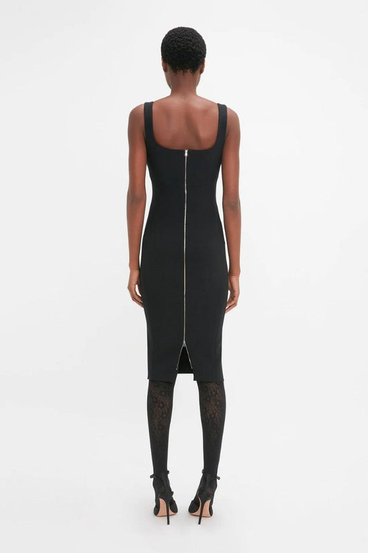 Sleeveless Fitted T-Shirt Dress-Victoria Beckham-Boyds Philadelphia