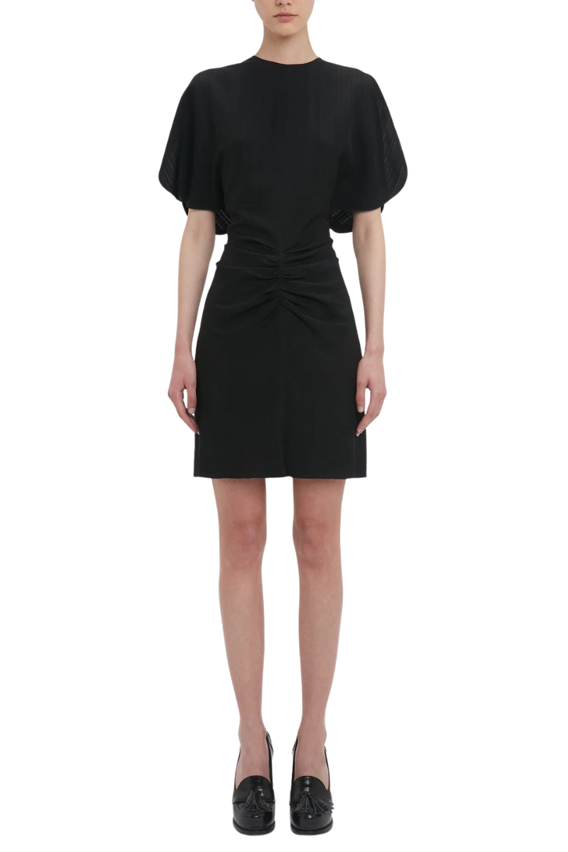 Gathered Waist Mini Dress-Victoria Beckham-Boyds Philadelphia