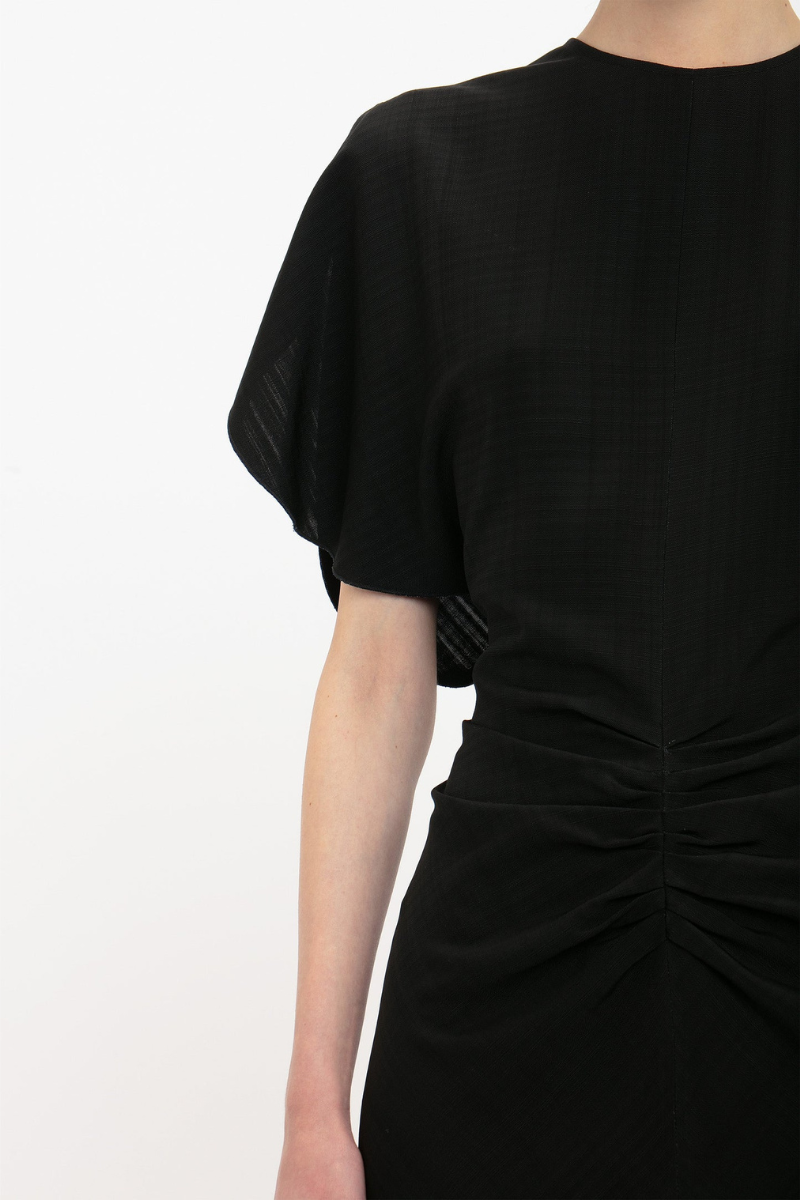 Gathered Waist Mini Dress-Victoria Beckham-Boyds Philadelphia