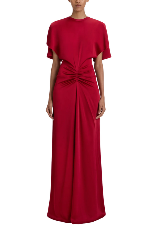 Gathered Waist Floor-Length Dress-Victoria Beckham-Boyds Philadelphia