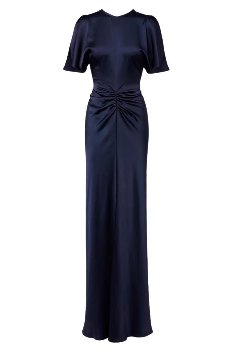 Gathered Waist Floor-Length Dress-Victoria Beckham-Boyds Philadelphia
