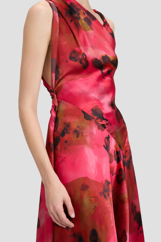 Sleeveless Draped Midi Dress-Victoria Beckham-Boyds Philadelphia