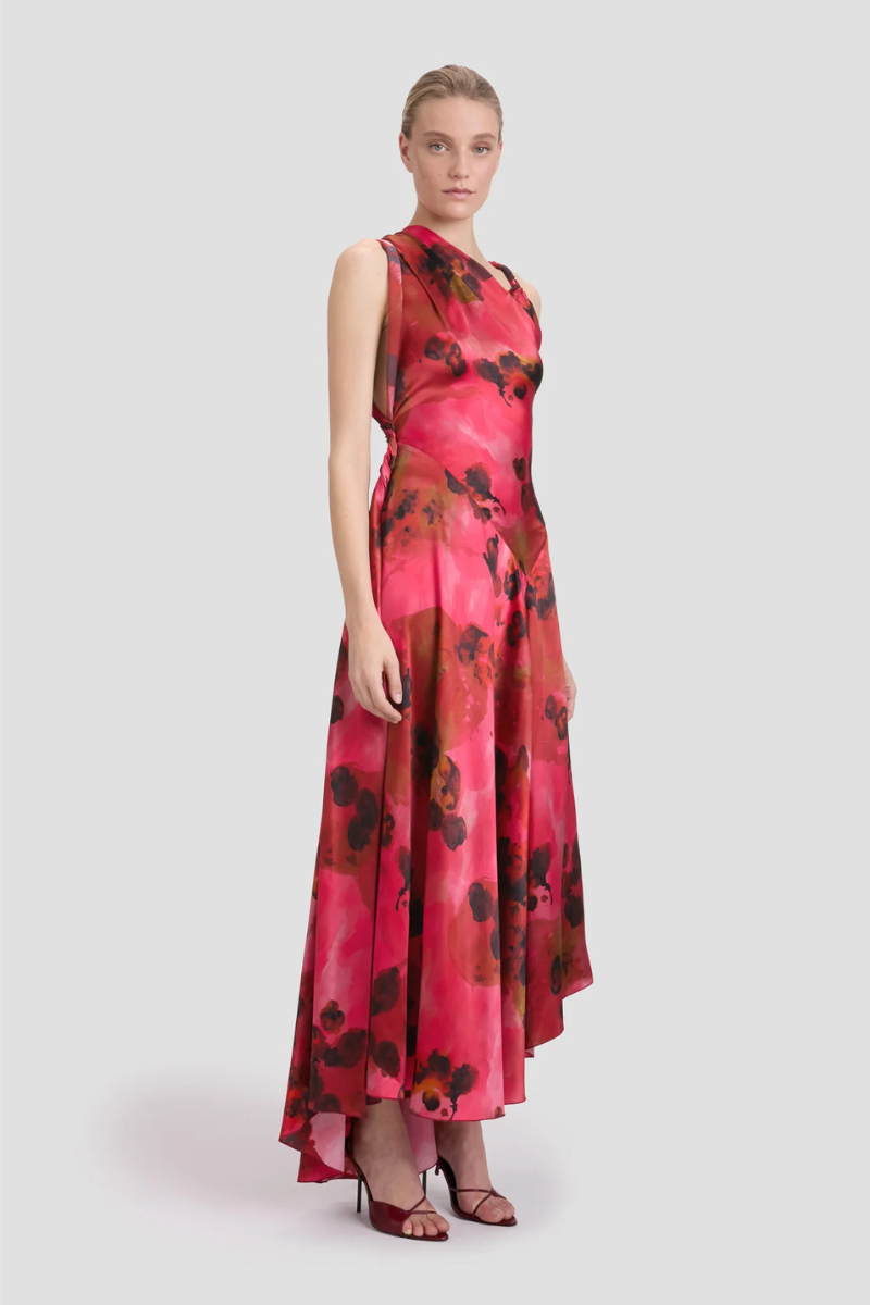 Sleeveless Draped Midi Dress-Victoria Beckham-Boyds Philadelphia