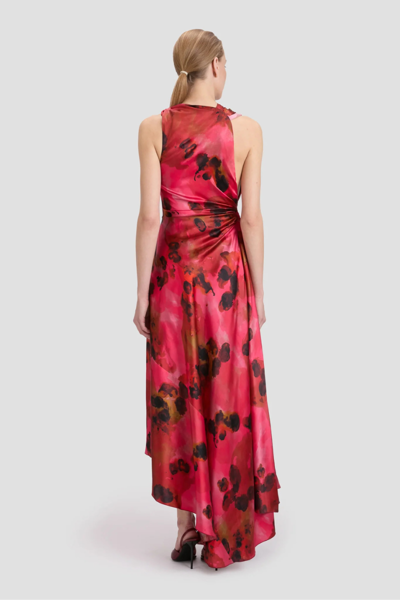 Sleeveless Draped Midi Dress-Victoria Beckham-Boyds Philadelphia