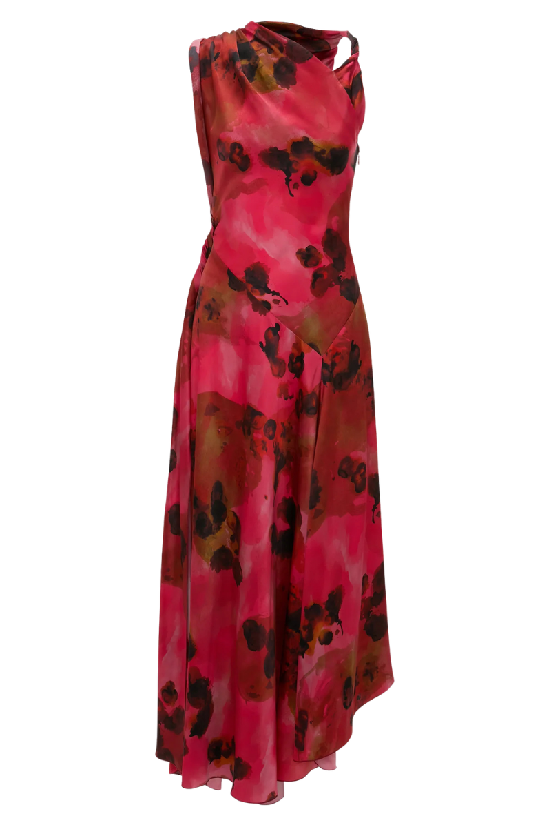 Sleeveless Draped Midi Dress-Victoria Beckham-Boyds Philadelphia