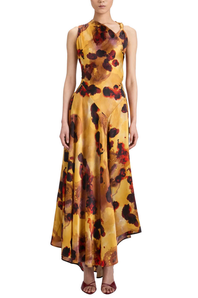 Sleeveless Draped Midi Dress-Victoria Beckham-Boyds Philadelphia