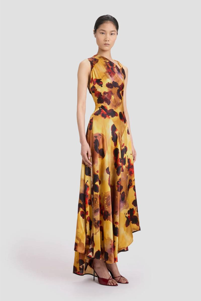 Sleeveless Draped Midi Dress-Victoria Beckham-Boyds Philadelphia