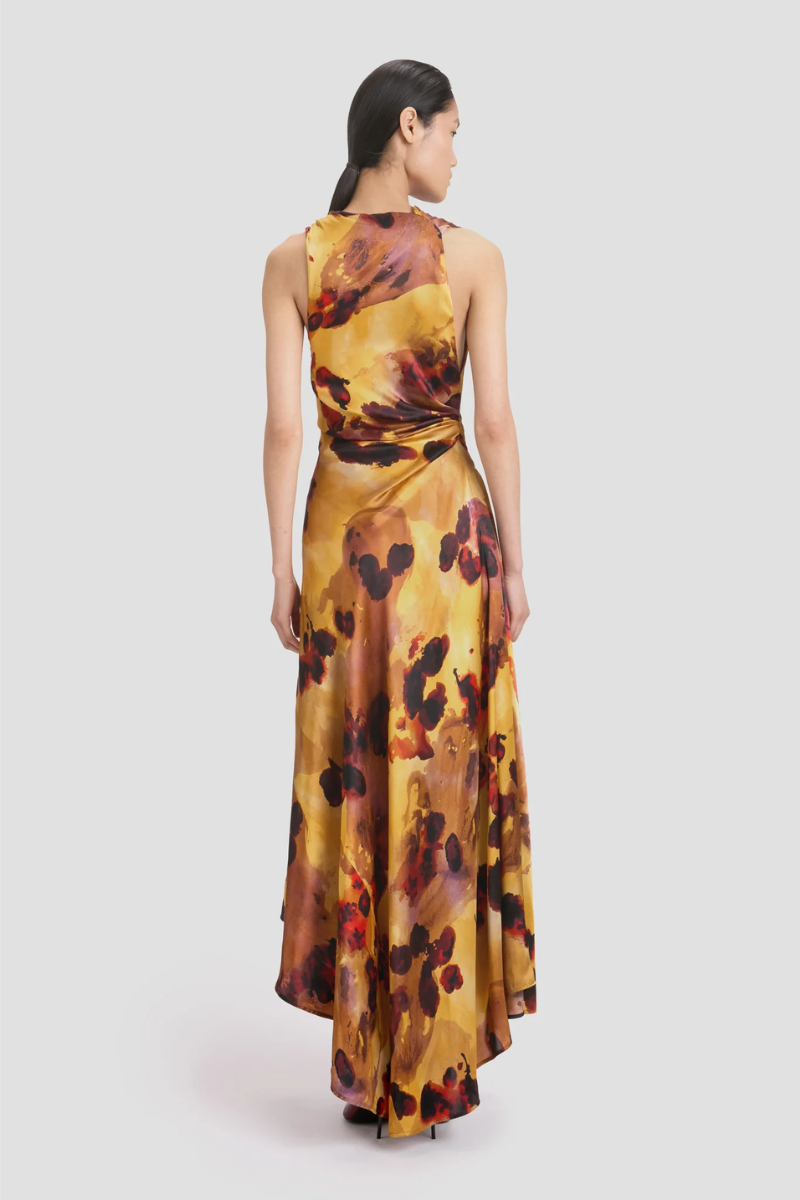 Sleeveless Draped Midi Dress-Victoria Beckham-Boyds Philadelphia