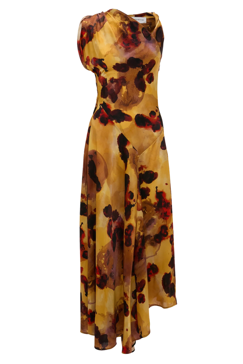 Sleeveless Draped Midi Dress-Victoria Beckham-Boyds Philadelphia