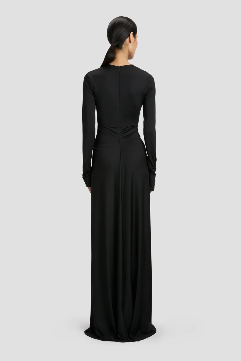 Embellished Deep V-Neck Gown-Victoria Beckham-Boyds Philadelphia