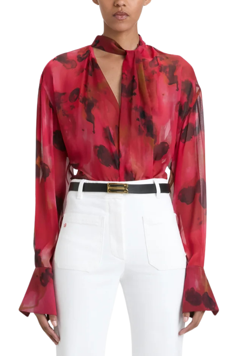 Drape Detail Blouse-Victoria Beckham-Boyds Philadelphia