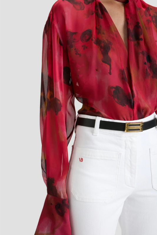 Drape Detail Blouse-Victoria Beckham-Boyds Philadelphia