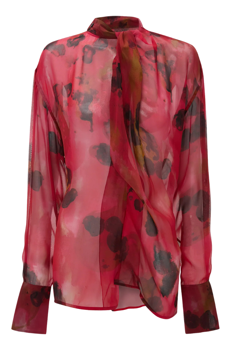 Drape Detail Blouse-Victoria Beckham-Boyds Philadelphia