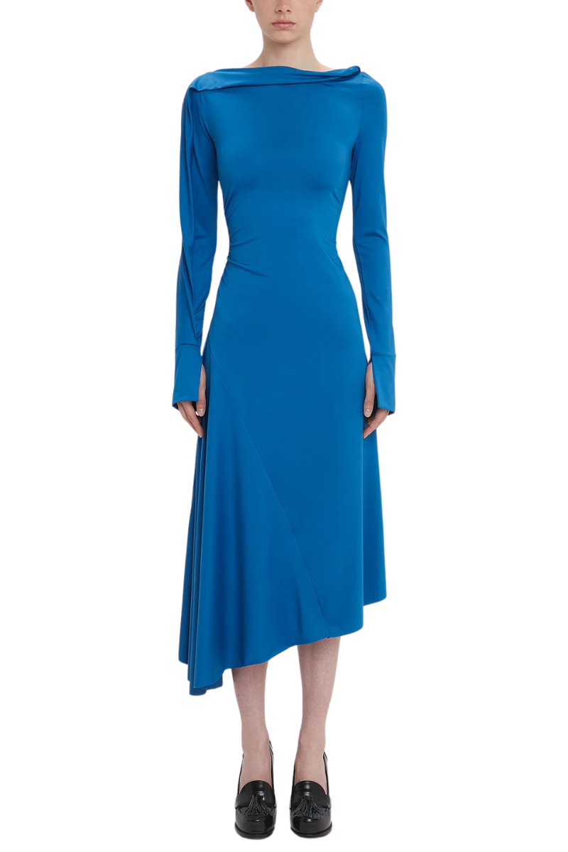 Draped Jersey Midi Dress by Victoria Beckham Draped Jersey Midi Dress by Victoria Beckham