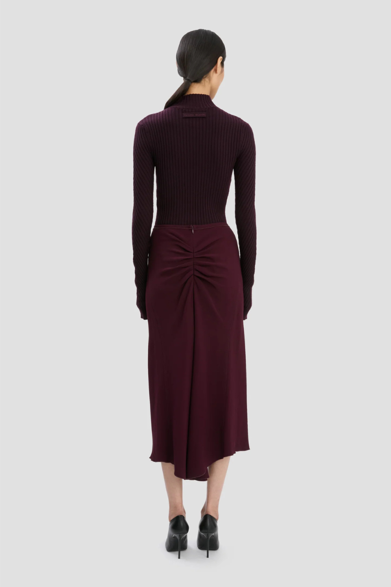 Ribbed Long Sleeve Knit Polo-Victoria Beckham-Boyds Philadelphia