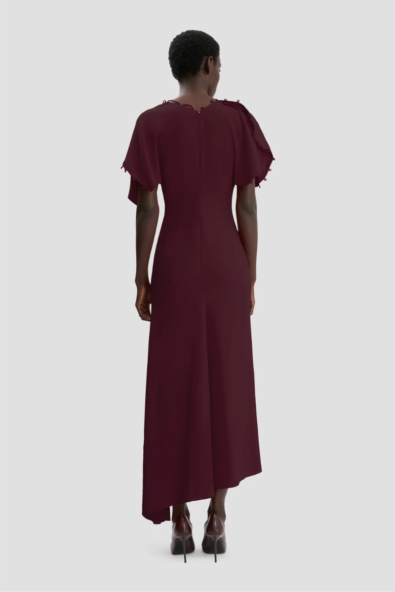 Rouleaux Detail Midi Dress-Victoria Beckham-Boyds Philadelphia