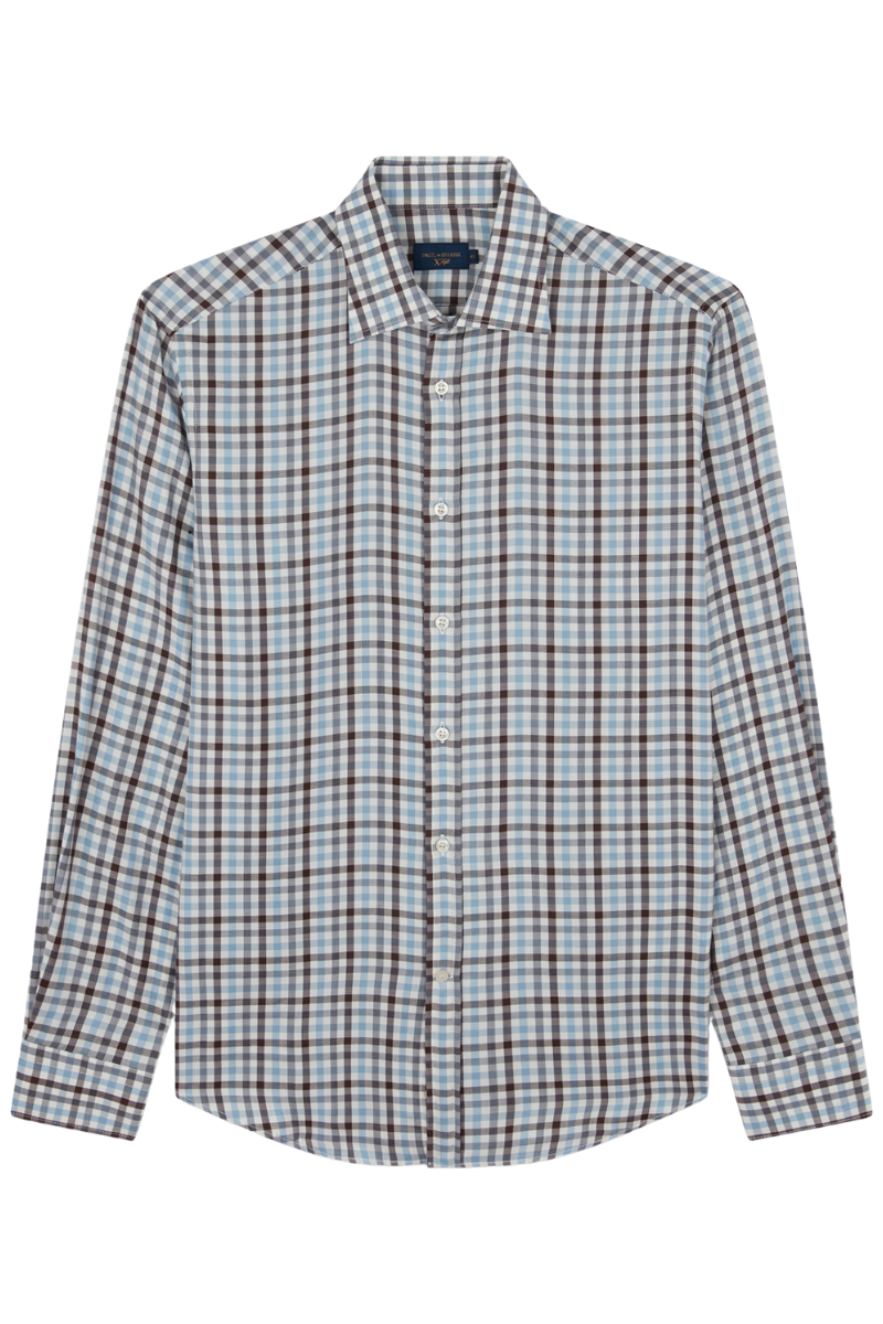 Brown-Blue Check Shirt-Paul & Shark-Boyds Philadelphia