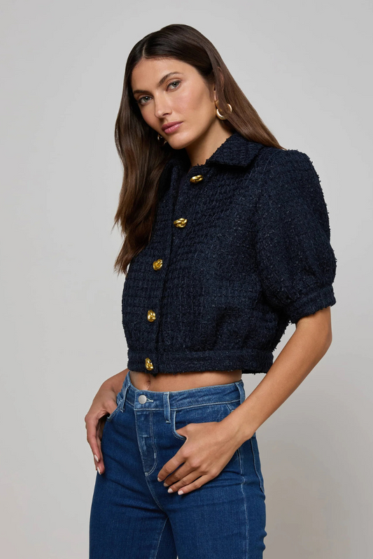 Cove Cropped Tweed Jacket-L'AGENCE-Boyds Philadelphia