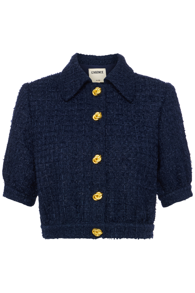 Cove Cropped Tweed Jacket-L'AGENCE-Boyds Philadelphia