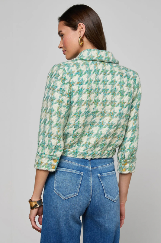 Jia Houndstooth Tweed Jacket-L'AGENCE-Boyds Philadelphia