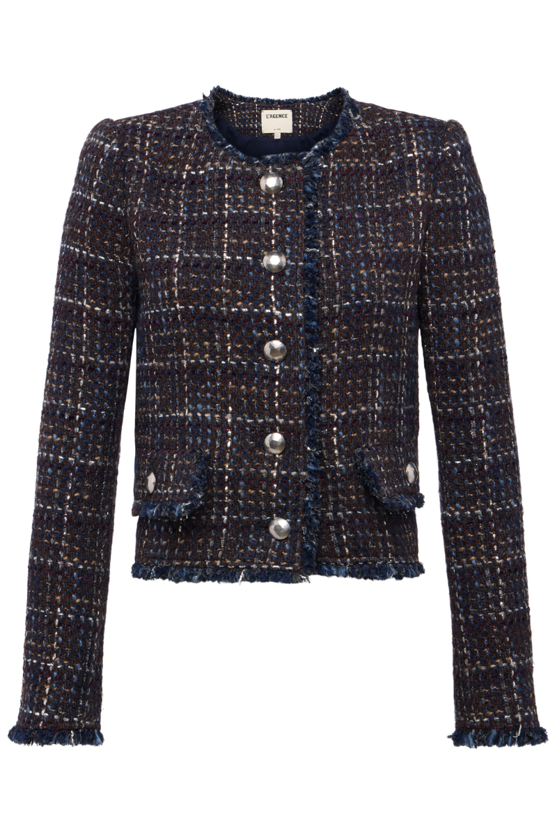 Zaya Tweed Jacket-L'AGENCE-Boyds Philadelphia