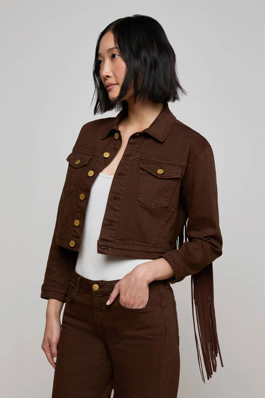 Koda Fringe Jean Jacket-L'AGENCE-Boyds Philadelphia