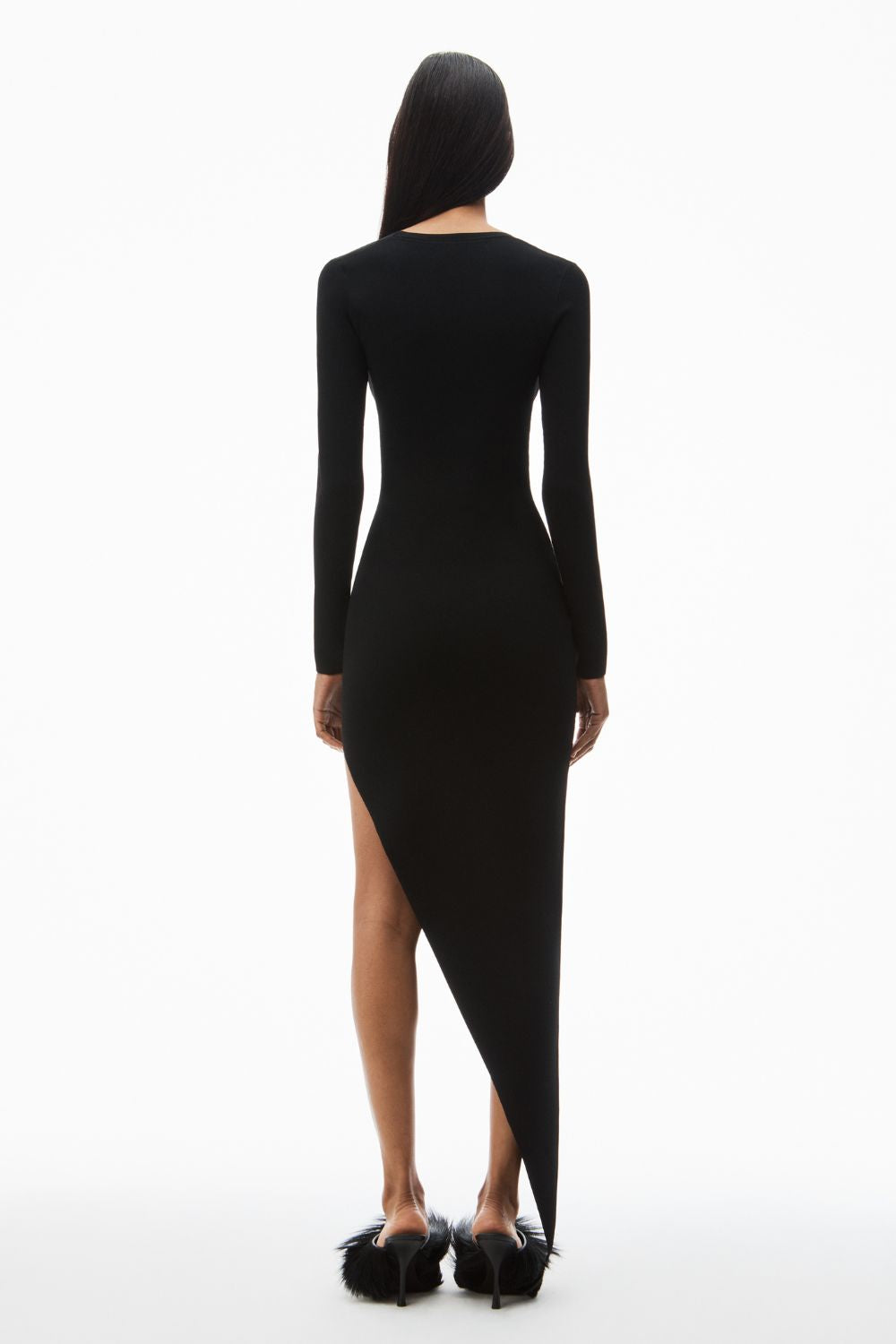 Asymmetric Long-sleeve Dress-Alexander Wang-Boyds Philadelphia