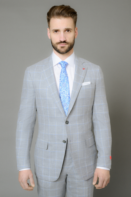 Windowpane Suit-ISAIA-Boyds Philadelphia