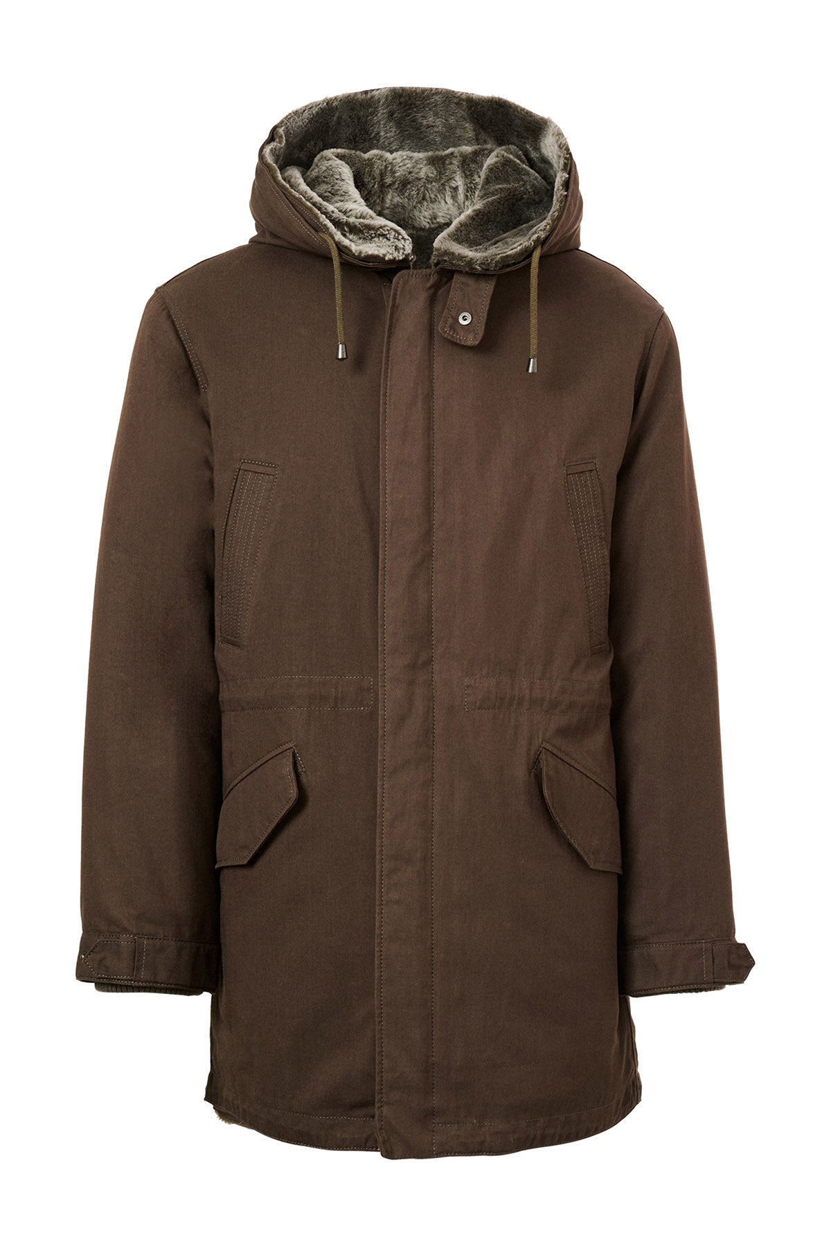 Canvas Coat w/ Shearling Lining