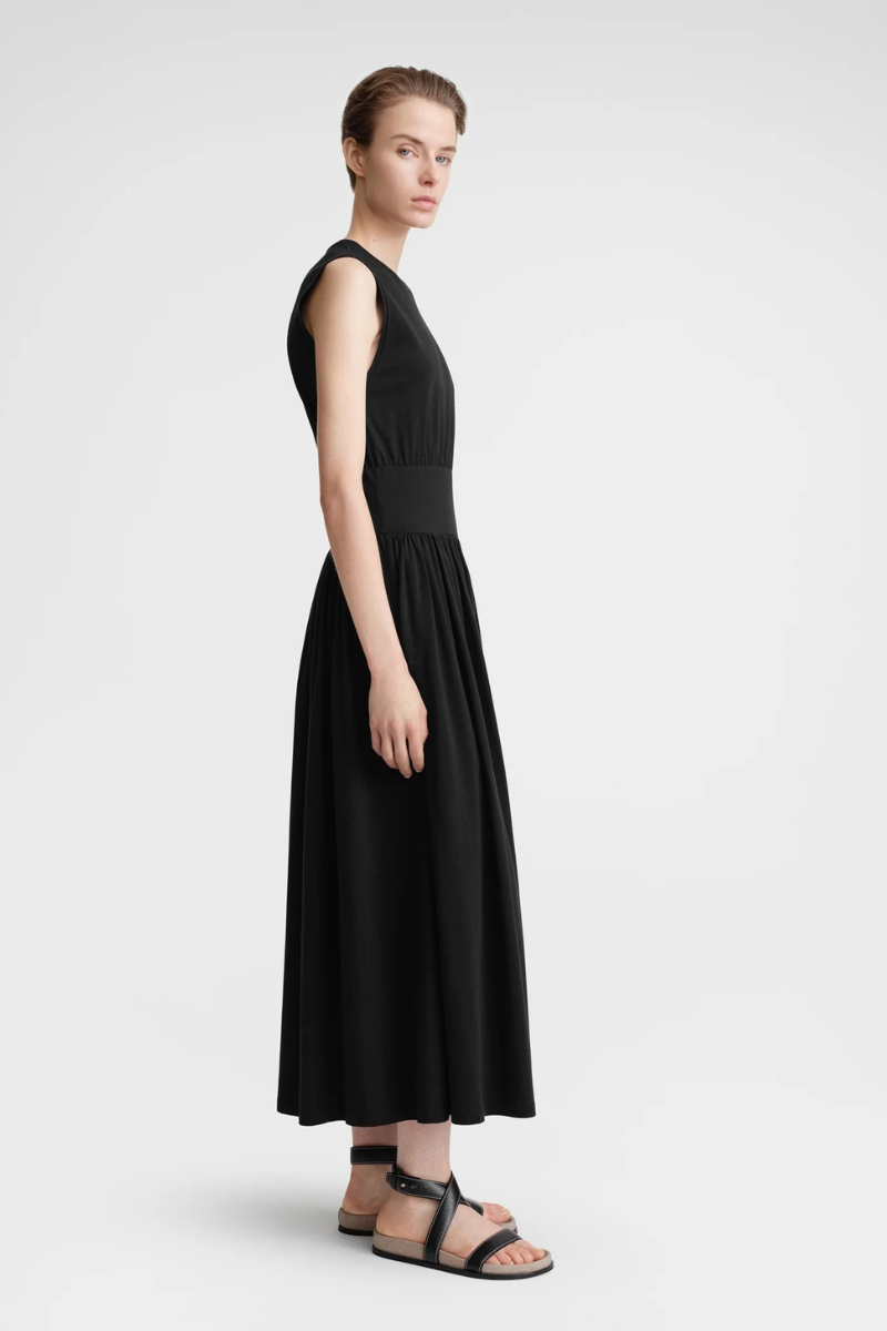 Sleeveless Cotton Tee Dress-TOTEME-Boyds Philadelphia