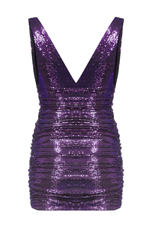 Deep V-neck Mini Dress-Alexandre Vauthier-Boyds Philadelphia